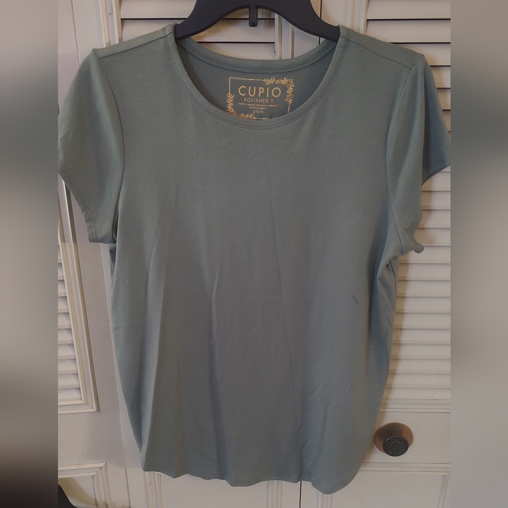 Cupio Sage Green Fitted Short Sleeve T
